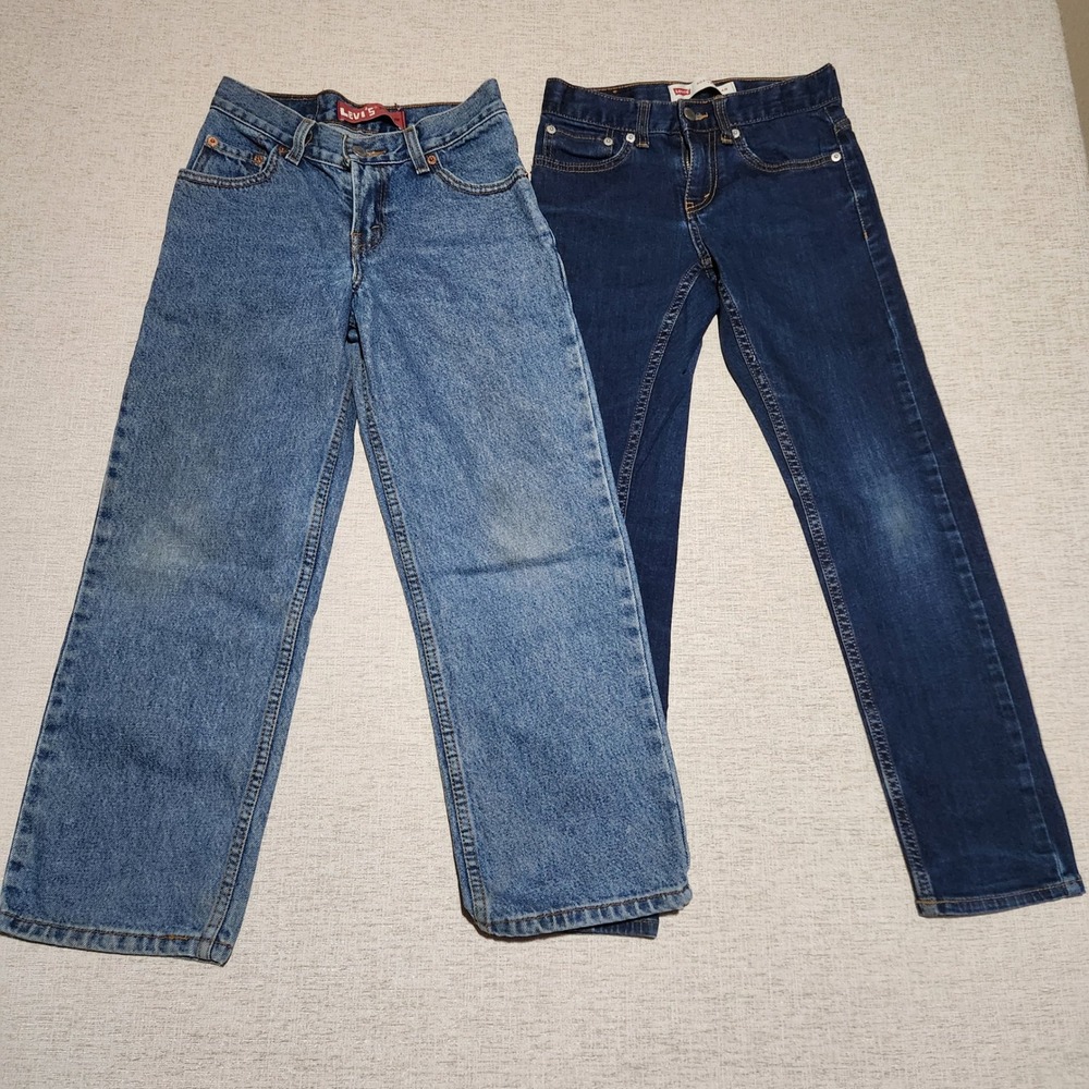 Levis Jeans Bundle Kids Size 10 Blue 550 Relaxed Fit and 502 Regular Taper